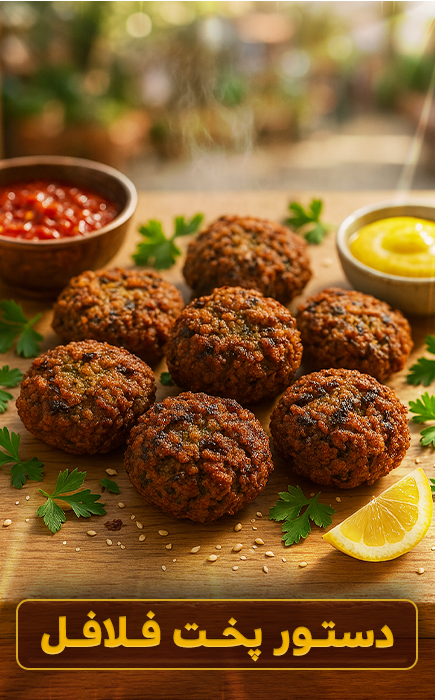 تصویر آموزشی طرز تهیه فلافل خانگی با ادویه اسپایفل